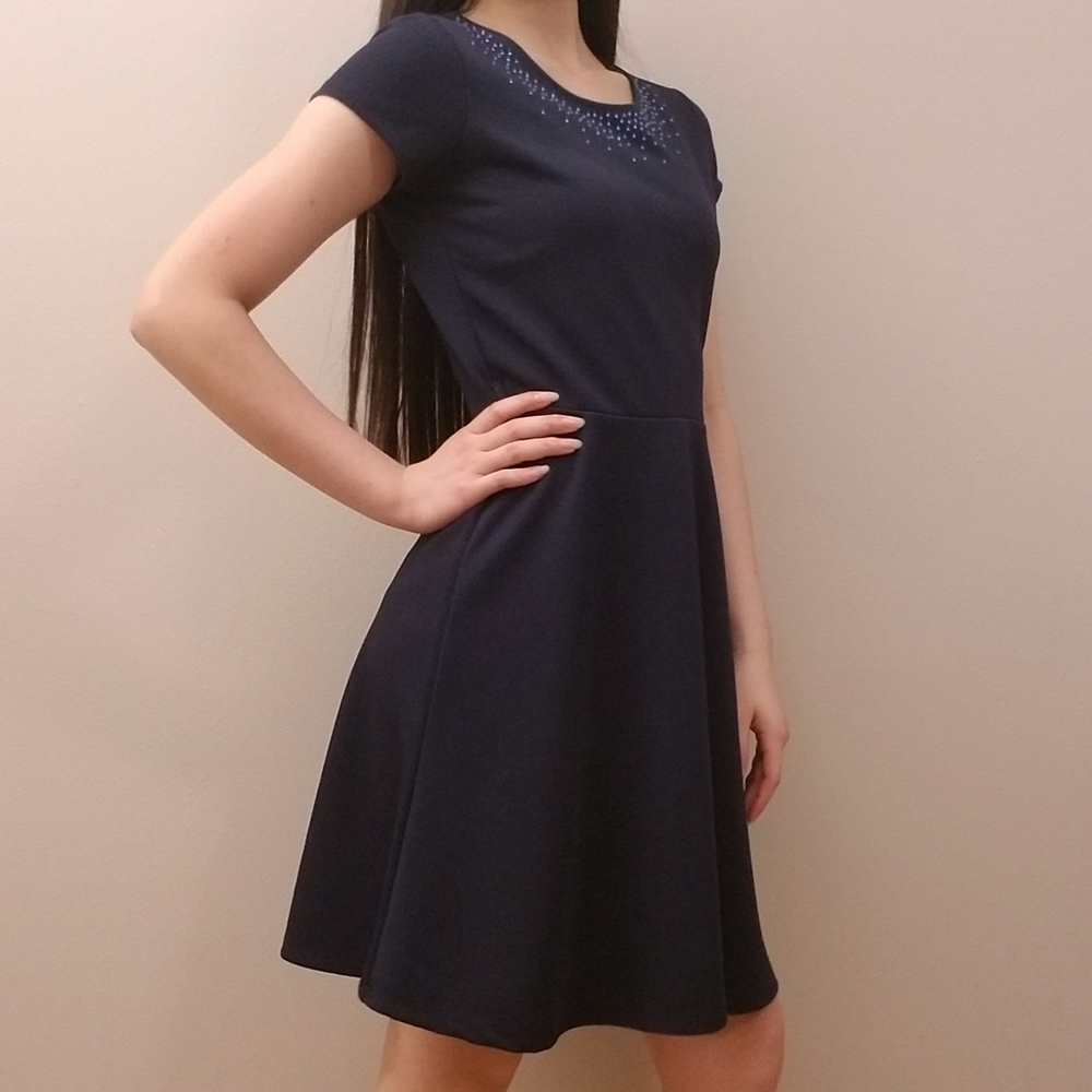SEED Blue Rhinestone Dress - Picture 3 of 3